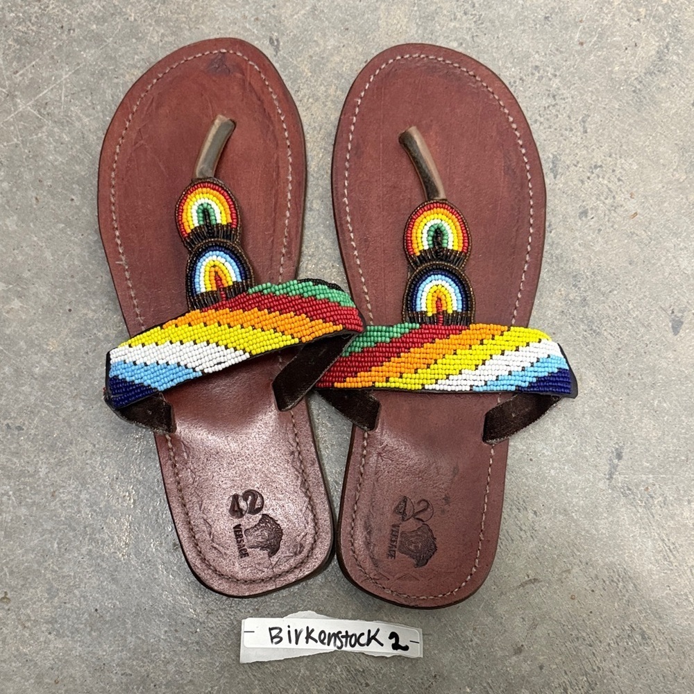 Versace Multicolor Beaded Sandals - Picture 3 of 4